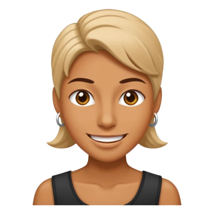 Sassy slay smile emoji with atitude  sticker