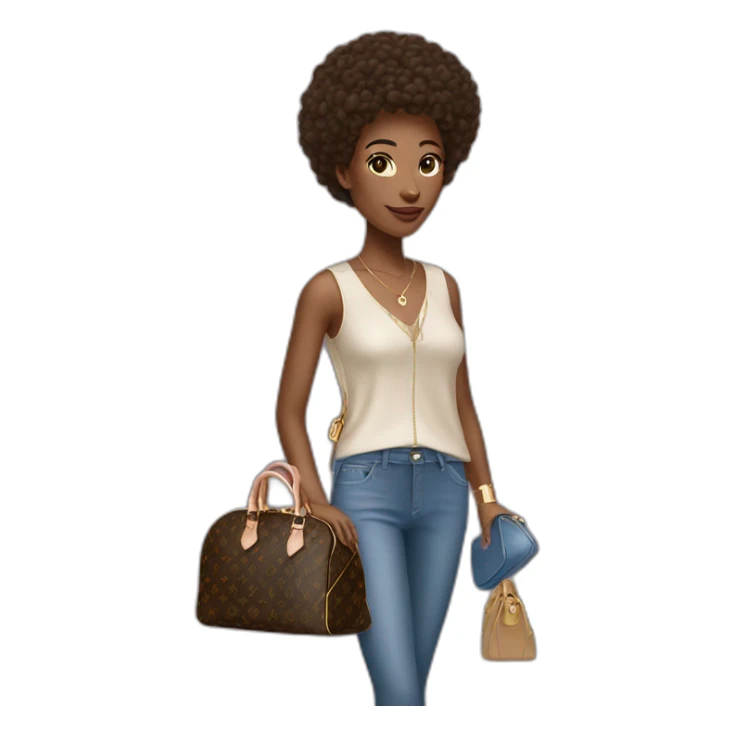 Woman with Louis Vuitton bag  sticker