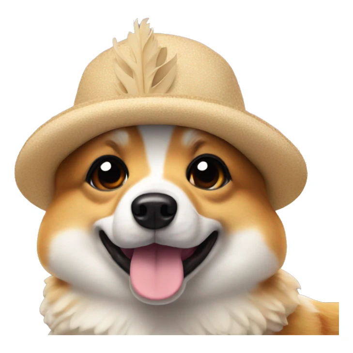 Corgi wearing an ostrich costume at sunset  sticker