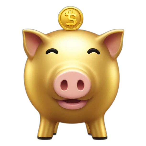 goldened-piggy-bank sticker