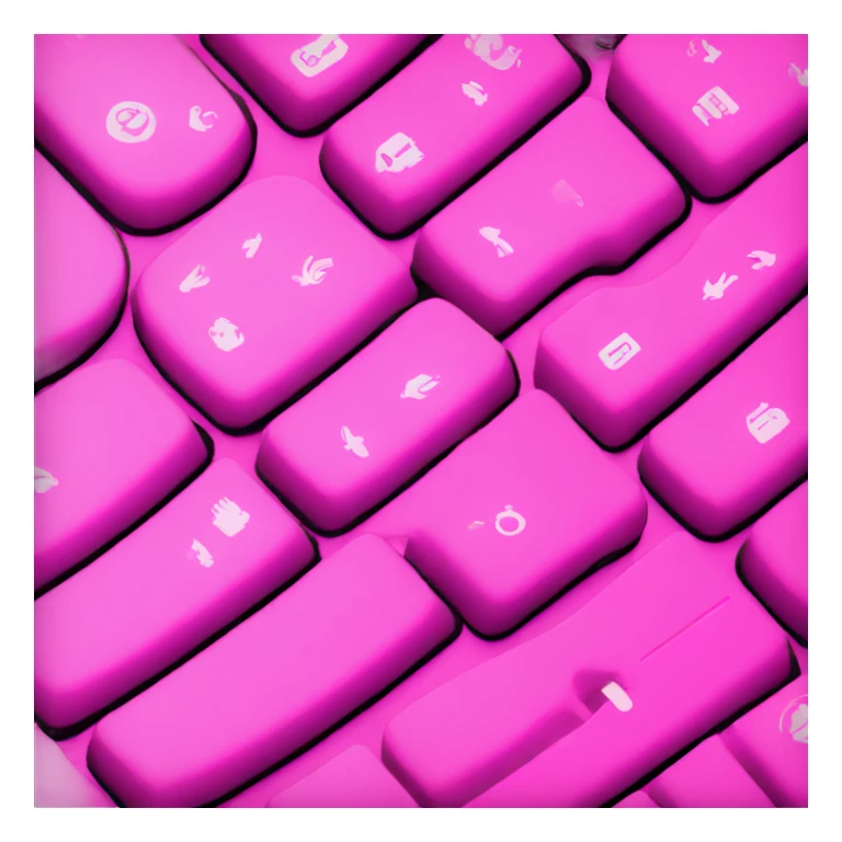 pink keyboard (one keyboard, birds eye view) sticker