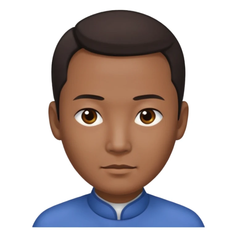 Receding hairline midpart Asian man. sticker