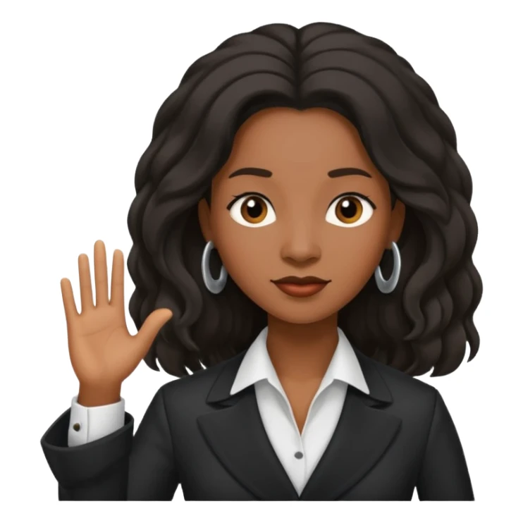 black long haired Female music conductor sticker