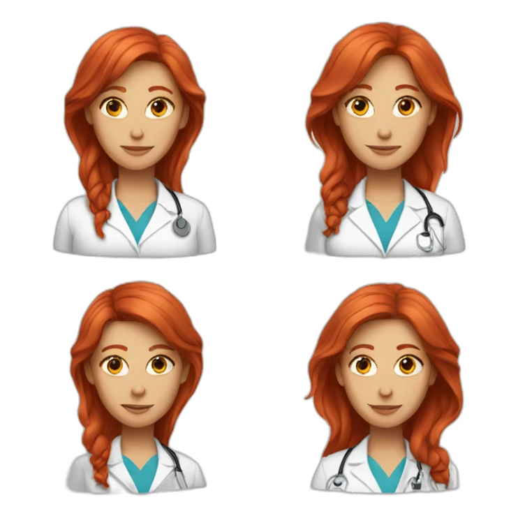 Psychiatrist with red hair women sticker