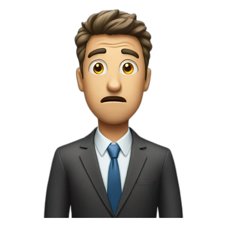 A shocked businessman sticker