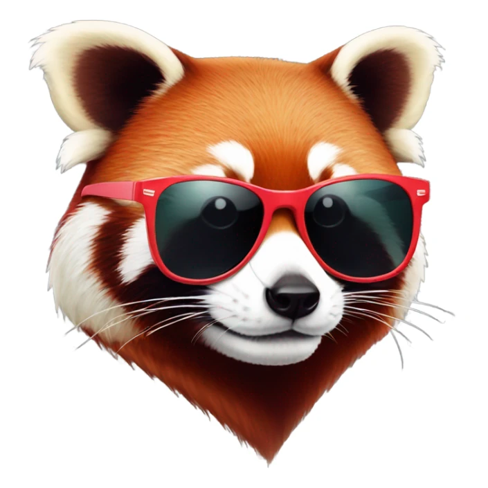Red panda wearing sunglasses  sticker