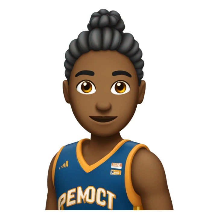 Basquetbolista de piel clara y pelo blanco sticker