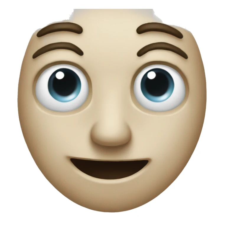 Take the original Nenuphar emoji Of Apple and add just two eyes  sticker