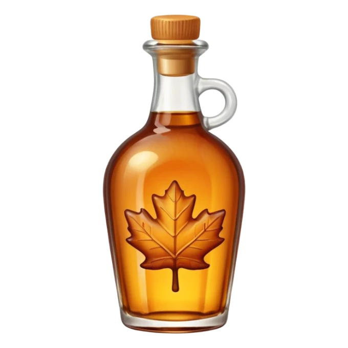 Cute bottle of maple syrup sticker