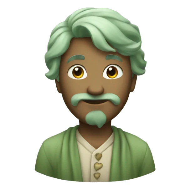 Sage green heart sticker