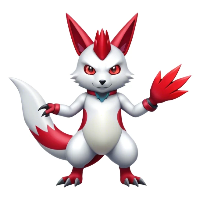 Cool Shiny Digimon-Sneas-Zangoose-hybrid full body sticker
