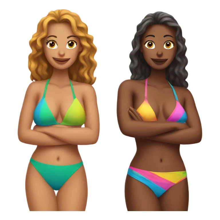 two women in bikinis sticker