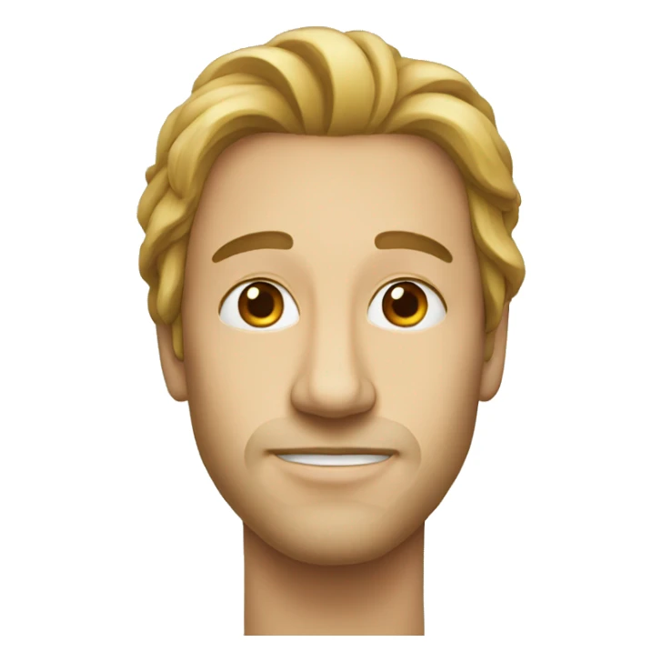 Guy with long hair and a long nose sticker