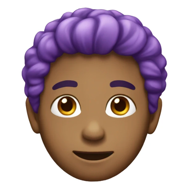 emoji enojado con pelo violeta sticker