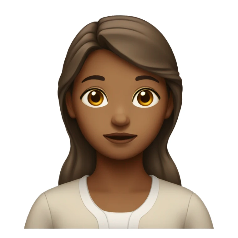 Praying girl with brown hair sticker