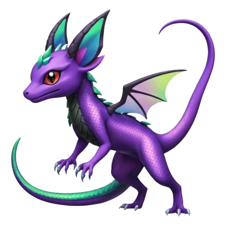 Shiny Salandit-Noivern-Espeon-Noibat-Hybrid (Full body) sticker