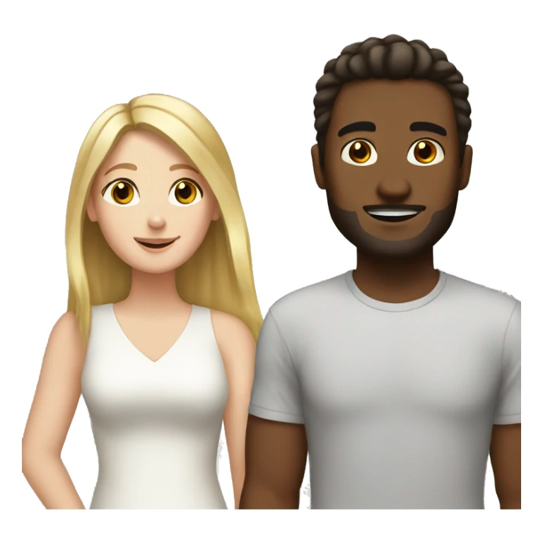 Brown guy and white girl couple sticker