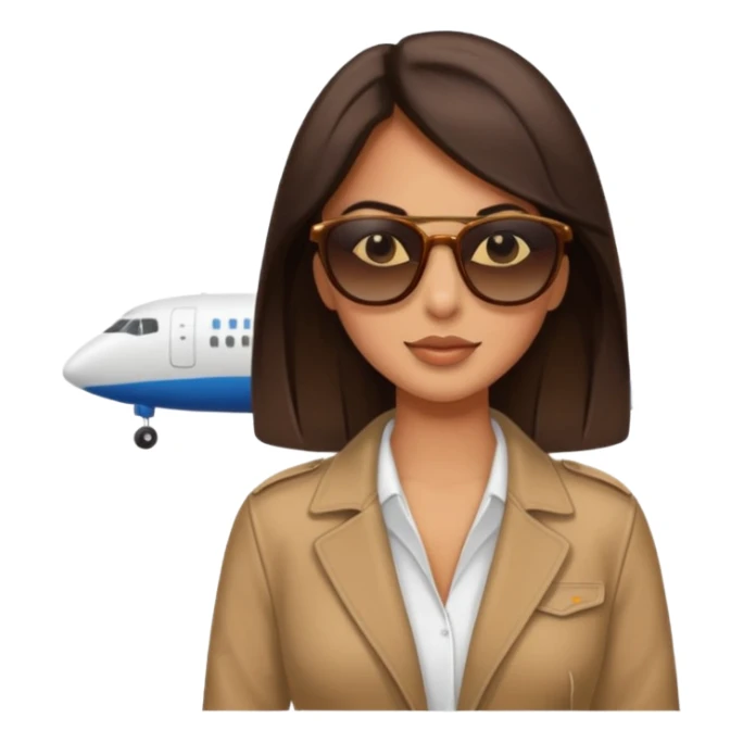 Airport I love you brunette  sticker