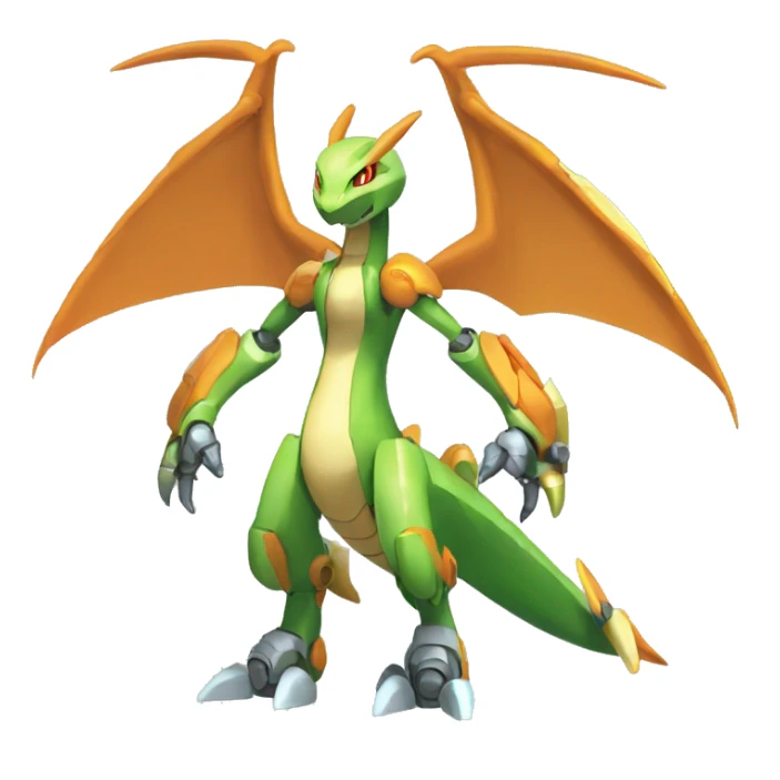 Mechanical Flygon-dragon-Charizard-raptor-Medabot-Mecha full body sticker