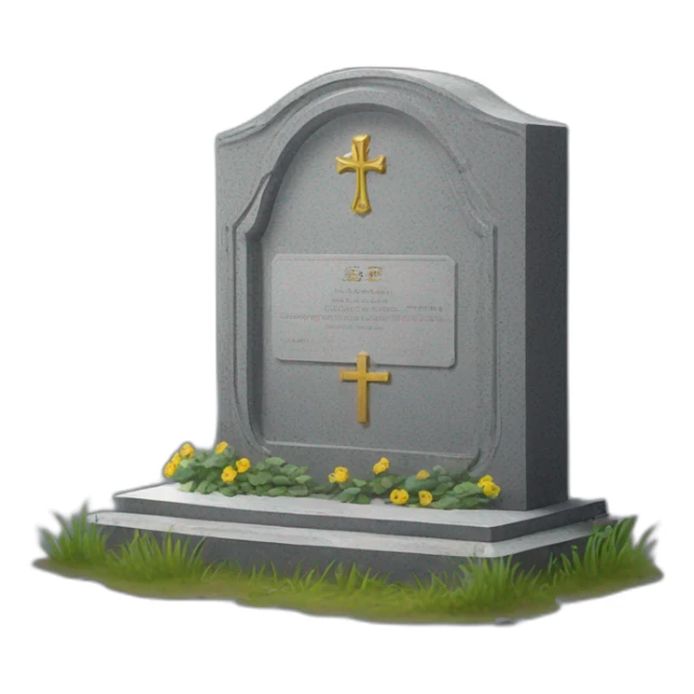 tombstone of the Ukrainian state at the graveyard sticker