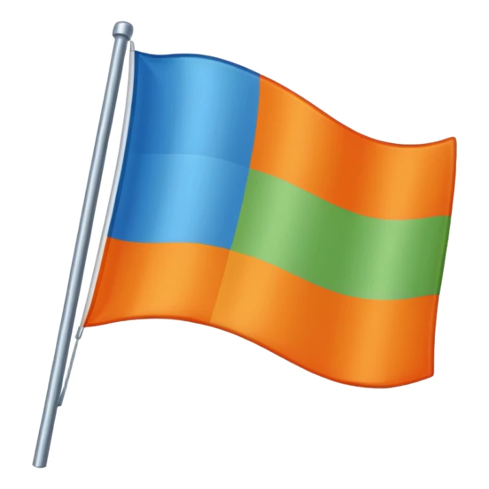 Emoji de drapeau avec les couleurs suivante : 🟦🟧🟩⚪️ plus clair le vert et oublie pas le blanc  sticker