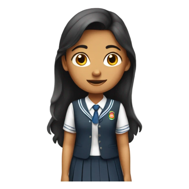 Bengali girl in school uniform sticker