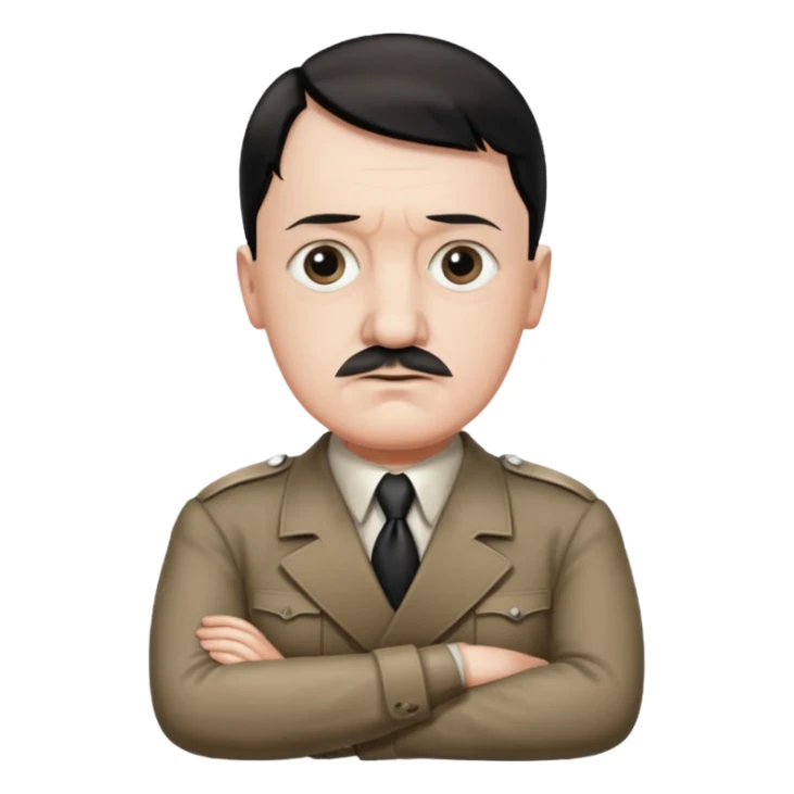 hitler crossing his arms to signal no sticker