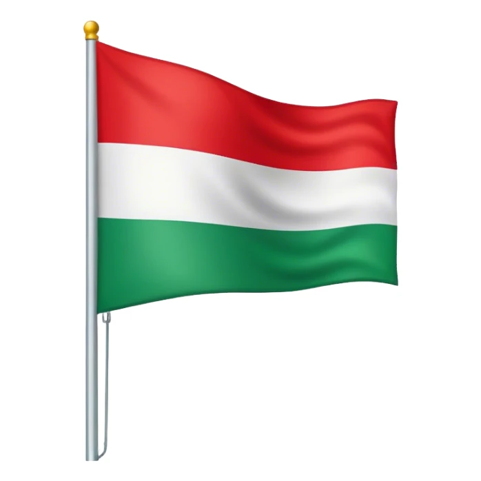 “A flag with a red top, a white stripe in the middle, and a green bottom.” sticker