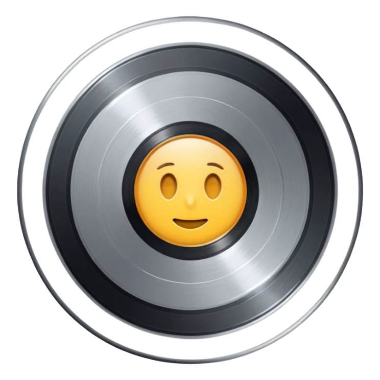 platinum vinyl record with a white middle sticker