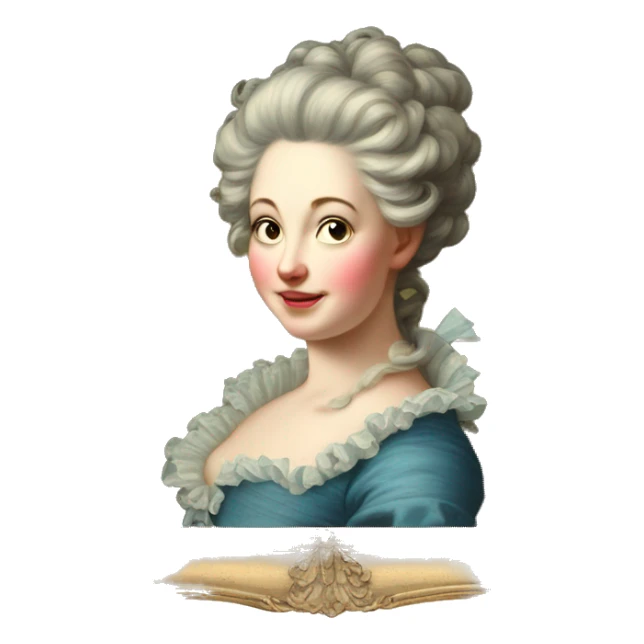 vintage rococo painting with frame  sticker