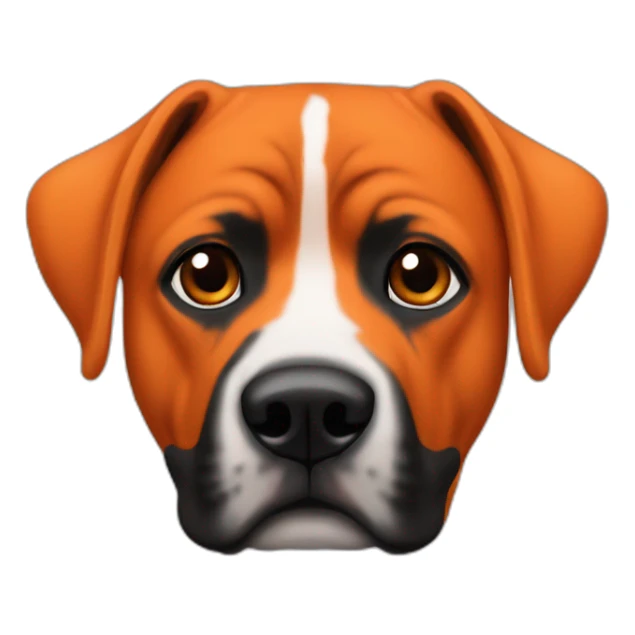 Staffordshire terror orange with black nose sticker