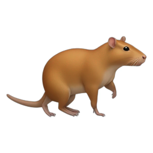Un rat qui chevauche un capibara sticker