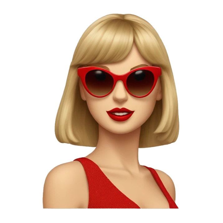taylor swift red cateye sunglasses sticker