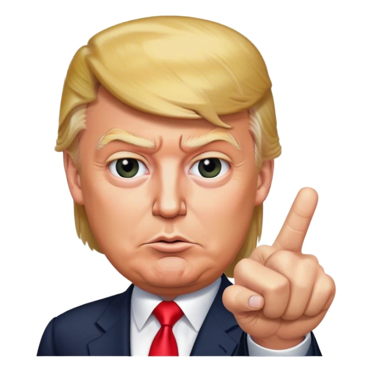 Donald Trump points his finger at the camera
realistic sticker