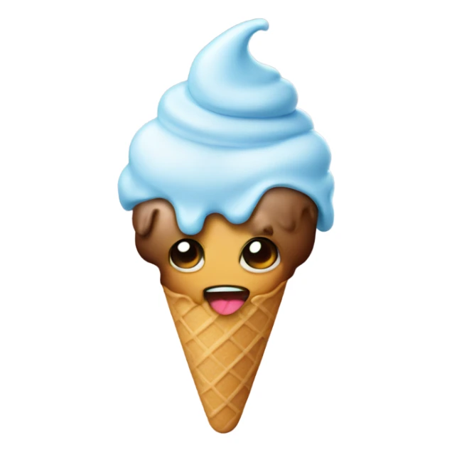Ice cream wearing a hoodie sticker