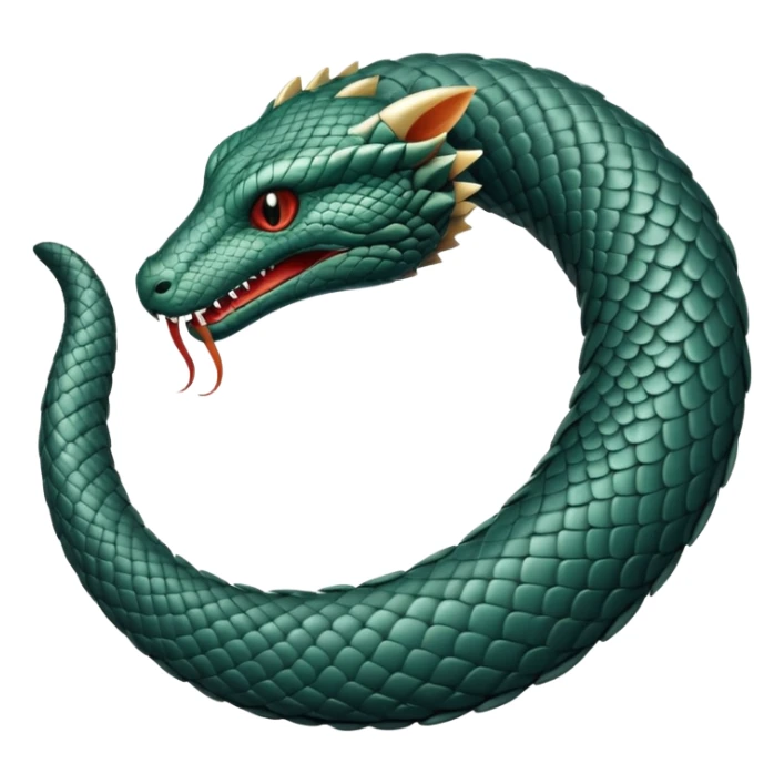 ouroboros serpent eating its own tail in a circle sticker