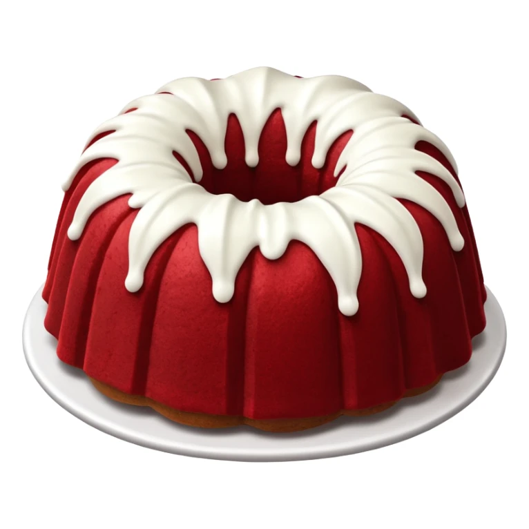 Bundt red velvet cake and white frosting  sticker