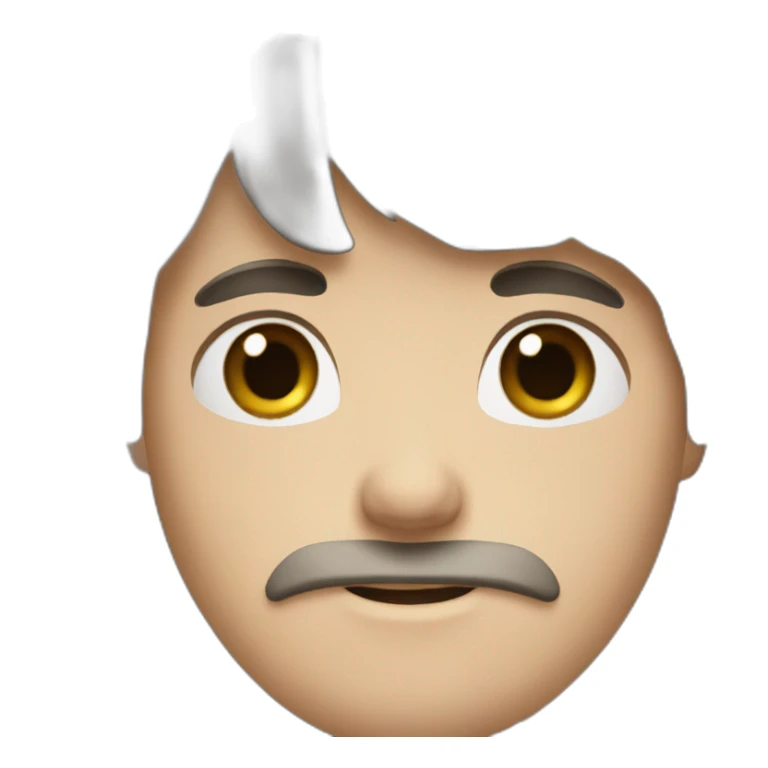 guy with brown hair and bluish-gray eyes sticker