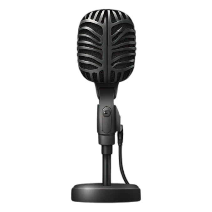 olding a microphone. The journalist should be in professional attire sticker