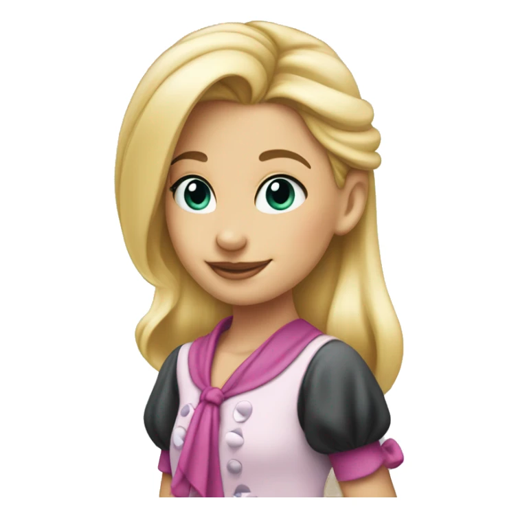Blond Girl wearing Minnie Mouse East sticker