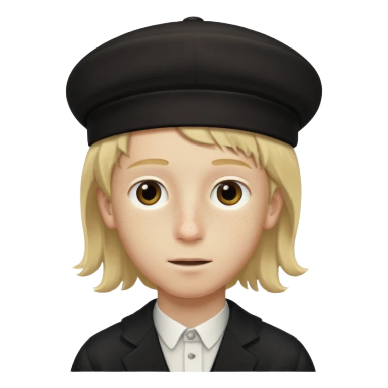 hassidic young boy blond freckles sticker
