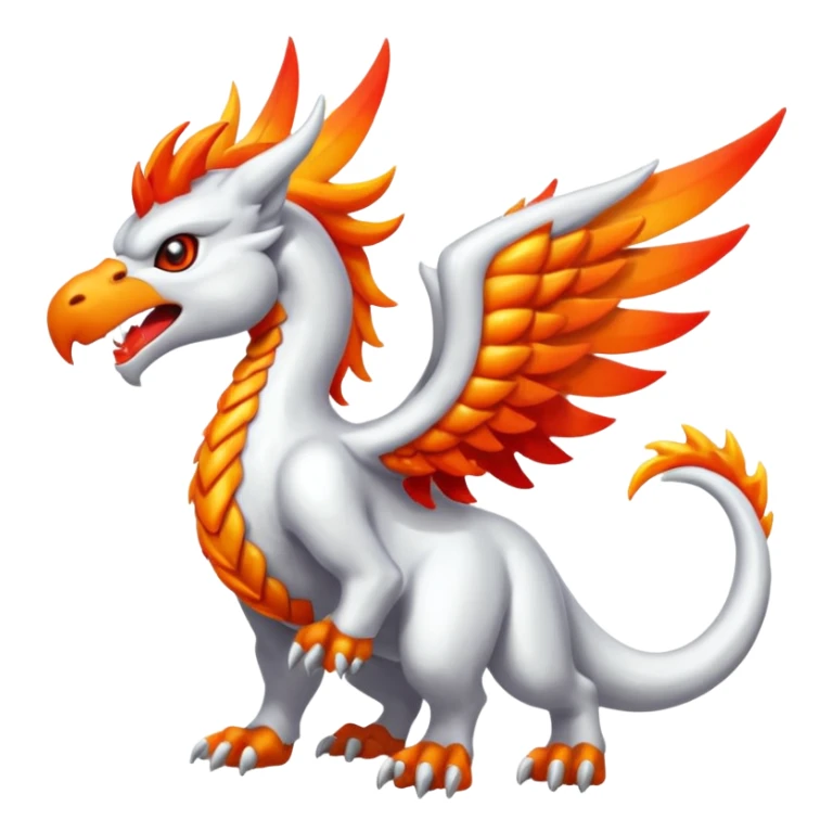 Metallic Fiery Aerial Wickerbeast-Reshiram-canine sticker