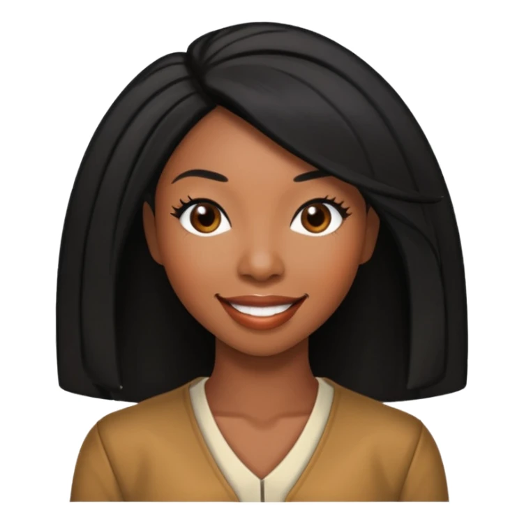 Brandy Norwood with black hair sticker