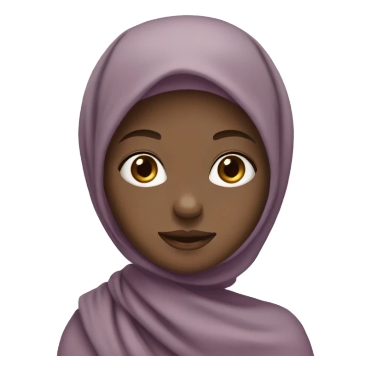 white skinned girl in a mauve headscarf sticker