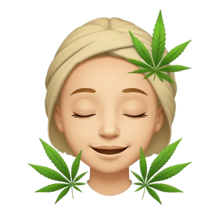 High of weed human light skin emoji sticker