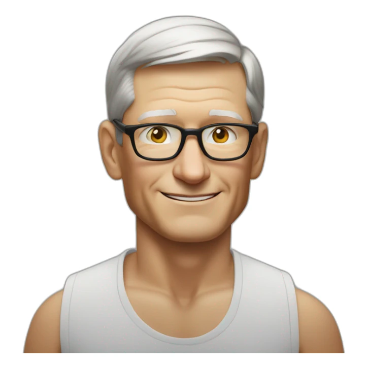 tim cook doing yoga sticker