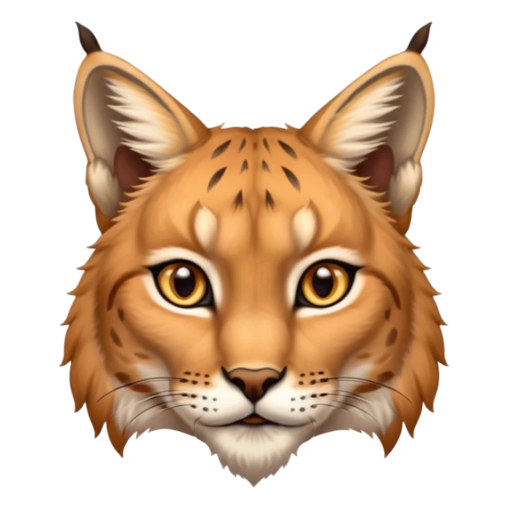 A high-resolution photo-realistic digital illustration of a majestic young lynx, chest upward A high-resolution, photo-realistic digital illustration of a majestic young Eurasian lynx, shown from the chest upward.  sticker