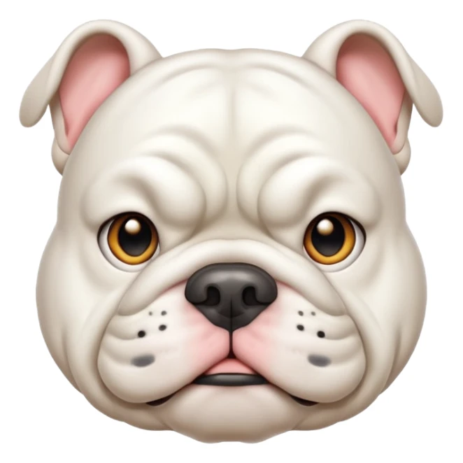 all white bulldog named gus sticker