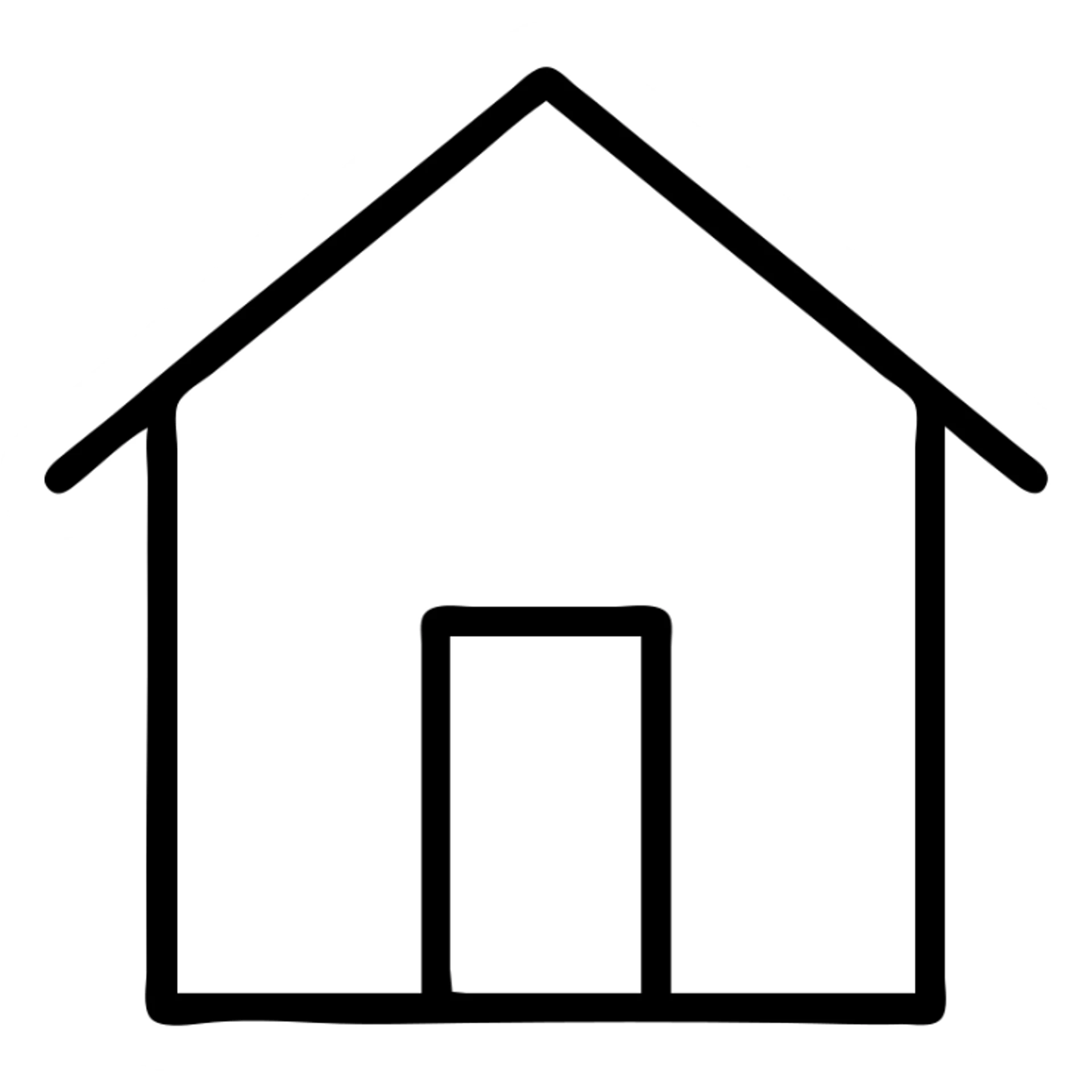 white 2D house, geometric, modern look, no shading sticker