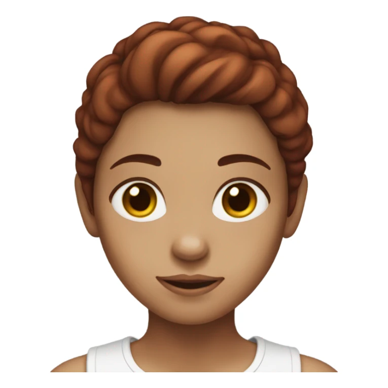 girl with dark red hair and brown eyes  sticker
